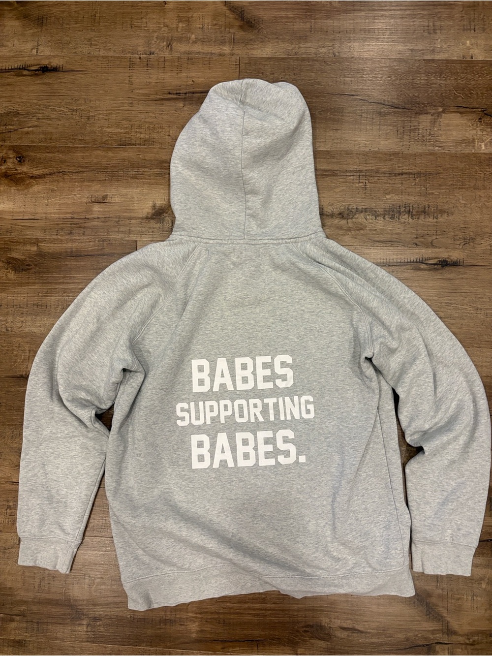 Brunette The Label Light Gray ‘Babes Supporting Babes’ Hoodie